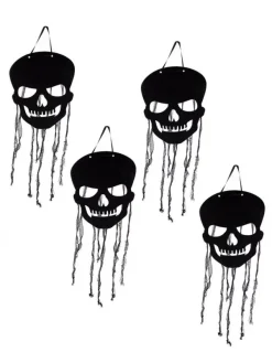 ESPA - Funny Fashion 4 Décorations De Crâne à Suspendre De 64cm
