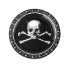 ESPA - Funny Fashion 8 Assiettes En Carton Pirate, Noir Et Blanc -Halloween Soldes Boutique 8 assiettes en carton pirate noir et blanc