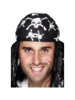 Smiffys Bandana De Pirate Avec Têtes De Mort