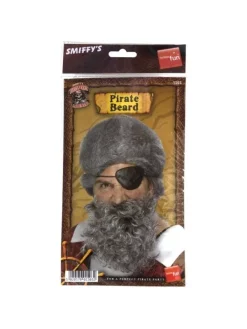 Halloween Soldes Boutique 21 Halloween Soldes Boutique -Halloween Soldes Boutique barbe pirate grise avec elastique 1