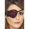Smiffys Cache-oeil Pirate Femme Rouge Dentelle -Halloween Soldes Boutique cache oeil pirate femme rouge dentelle
