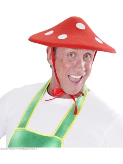 WIDMANN Chapeau Champignon En Feutre Rouge à Pois Blanc - Mixte -Halloween Soldes Boutique chapeau champignon en feutre rouge a pois blanc mixte 1
