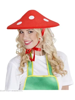 WIDMANN Chapeau Champignon En Feutre Rouge à Pois Blanc - Mixte -Halloween Soldes Boutique chapeau champignon en feutre rouge a pois blanc mixte 2