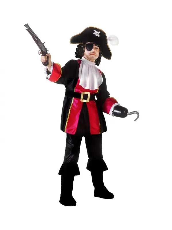 WIDMANN Déguisement Capitaine Pirate Garçon (veste, Jabots, Pantalon Avec Surbottes, Ceinture, Chapeau, Cache-œil) 3 WIDMANN Déguisement Capitaine Pirate Garçon (veste, Jabots, Pantalon Avec Surbottes, Ceinture, Chapeau, Cache-œil)