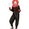 WIDMANN Déguisement Clown Tueur Homme Noir Et Rouge (combinaison) -Halloween Soldes Boutique deguisement clown tueur homme noir et rouge combinaison