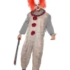 Smiffys Déguisement Clown Vintage Gris Adulte (combinaison, Collerette) -Halloween Soldes Boutique deguisement clown vintage gris adulte combinaison collerette