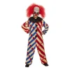 Smiffys Déguisement De Clown Effrayant, Rouge Et Bleu (combinaison, Collerette Et Masque) -Halloween Soldes Boutique deguisement de clown effrayant rouge et bleu combinaison collerette et masque