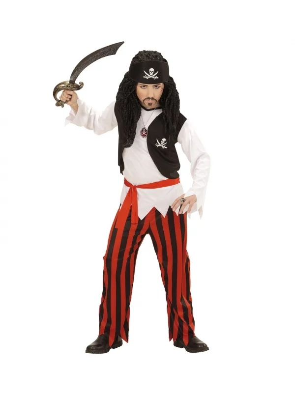 WIDMANN Déguisement De Pirate Garçon Rouge Et Blanc Pas Cher 3 WIDMANN Déguisement De Pirate Garçon Rouge Et Blanc Pas Cher