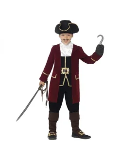 Smiffys Déguisement Enfant Capitaine Pirate Luxe (Veste, Gilet, Pantalon, Foulard Et Chapeau)