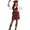 WIDMANN Déguisement Femme Pirate (robe Avec Gilet, Ceinture, Sur-bottes, Bandeau, Chapeau) -Halloween Soldes Boutique deguisement femme pirate robe avec gilet ceinture sur bottes bandeau chapeau