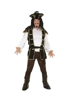 WIDMANN Déguisement Pirate Capitaine Homme (chemise Avec Veston, Pantalon, Ceinture, Chapeau à Plumes, Couvre-bottes) -Halloween Soldes Boutique deguisement pirate capitaine homme chemise avec veston pantalon ceinture chapeau a plumes couvre bottes 1