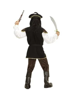 WIDMANN Déguisement Pirate Capitaine Homme (chemise Avec Veston, Pantalon, Ceinture, Chapeau à Plumes, Couvre-bottes) -Halloween Soldes Boutique deguisement pirate capitaine homme chemise avec veston pantalon ceinture chapeau a plumes couvre bottes 3