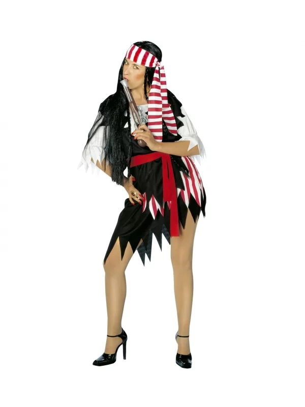 WIDMANN Déguisement Pirate Femme Noir (robe, Ceinture, Bandeau) 3 WIDMANN Déguisement Pirate Femme Noir (robe, Ceinture, Bandeau)