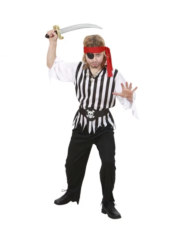 WIDMANN Déguisement Pirate Garçon (casaque, Pantalon, Ceinture, Bandeau) 4 WIDMANN Déguisement Pirate Garçon (casaque, Pantalon, Ceinture, Bandeau) - Image 2