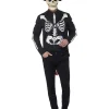 Smiffys Déguisement Squelette Senor Jour Des Morts Homme (veste, Fausse Chemise, Cravate, Chapeau, Masque Latex) -Halloween Soldes Boutique deguisement squelette senor jour des morts homme veste fausse chemise cravate chapeau masque latex
