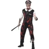 Smiffys Déguisement Zombie Policier Homme (pantalon, Haut, Cravate, Pièces Latex, Casquette) -Halloween Soldes Boutique deguisement zombie policier homme pantalon haut cravate pieces latex casquette