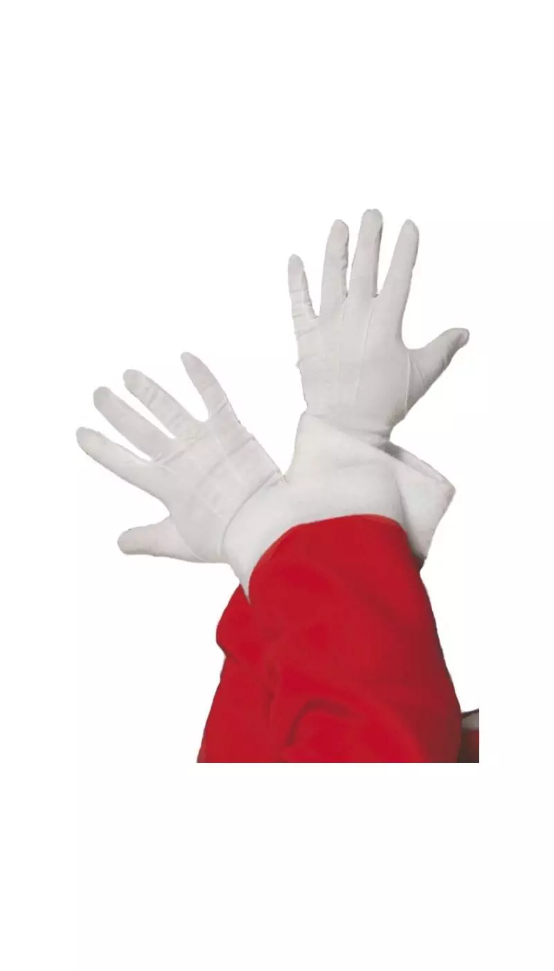 Smiffys Gants Blancs De Père Noël 3 Smiffys Gants Blancs De Père Noël