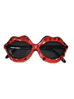 Lunettes Lèvres Pulpeuses Rouges