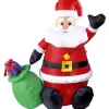 WIDMANN Père Noël Gonflable Et Lumineux Avec Ventilateur - 122cm - -Halloween Soldes Boutique pere noel gonflable et lumineux avec ventilateur 122cm