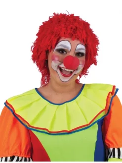 Perruque De Clown En Laine Rouge Ou Bleu