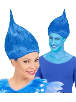WIDMANN Perruque Troll Adulte Rose Ou Bleu -Halloween Soldes Boutique perruque troll adulte rose ou bleu 1