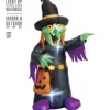 WIDMANN Sorcière Gonflable Lumineuse Avec Ventilateur - 122cm -Halloween Soldes Boutique sorciere gonflable lumineuse avec ventilateur 122cm