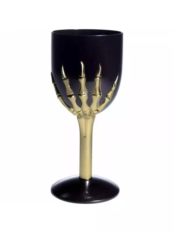 Smiffys Verre à Vin Gothique Noir Et Doré 3 Smiffys Verre à Vin Gothique Noir Et Doré