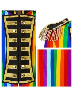 WIDMANN Veste Queue De Pie Femme Arc-en-ciel -Halloween Soldes Boutique veste queue de pie femme arc en ciel 2